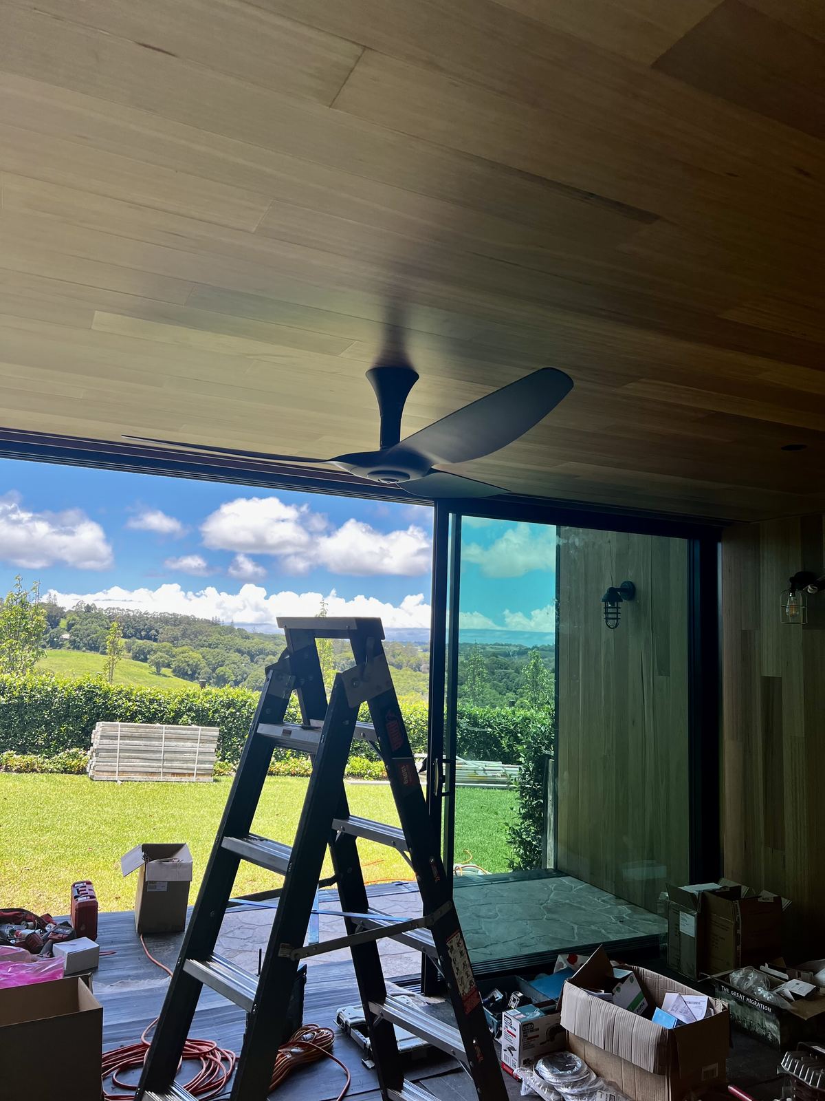 Ceiling fan installation