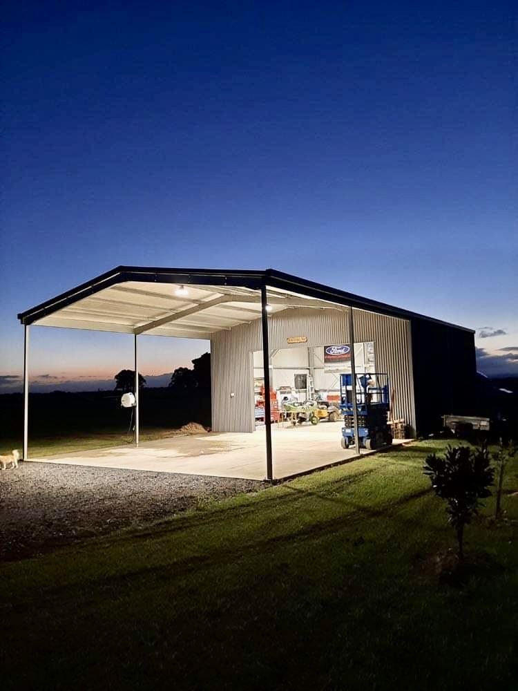 Rural shed lighting installation